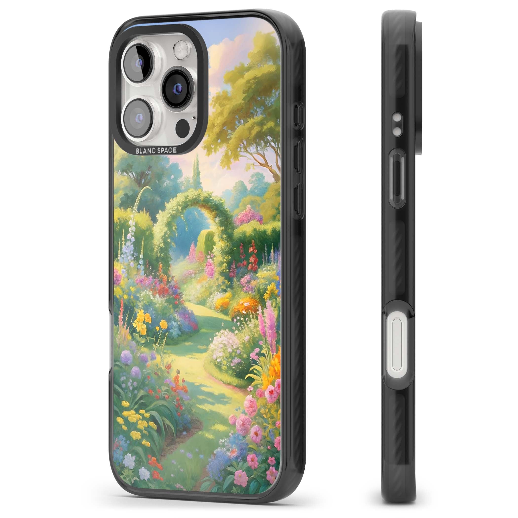 The Painter's Garden floral iPhone case | Black Impact case for iPhone 16 Pro, iPhone 16 Pro Max