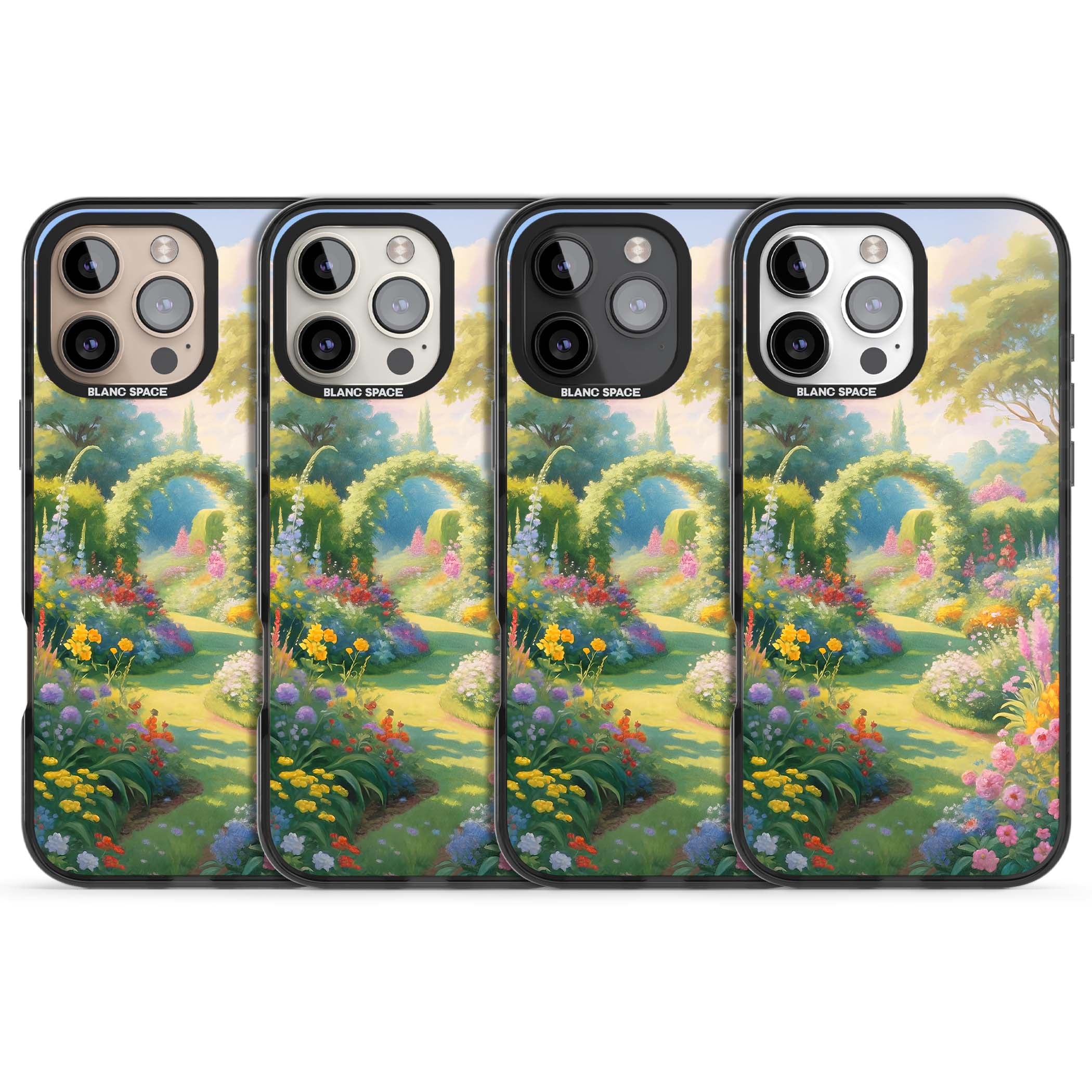 The Painter's Garden floral iPhone case | Black Impact case for iPhone 16 Pro, iPhone 16 Pro Max