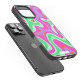 iPhone 16 Pro Max Pink Lava Black Impact Phone Case