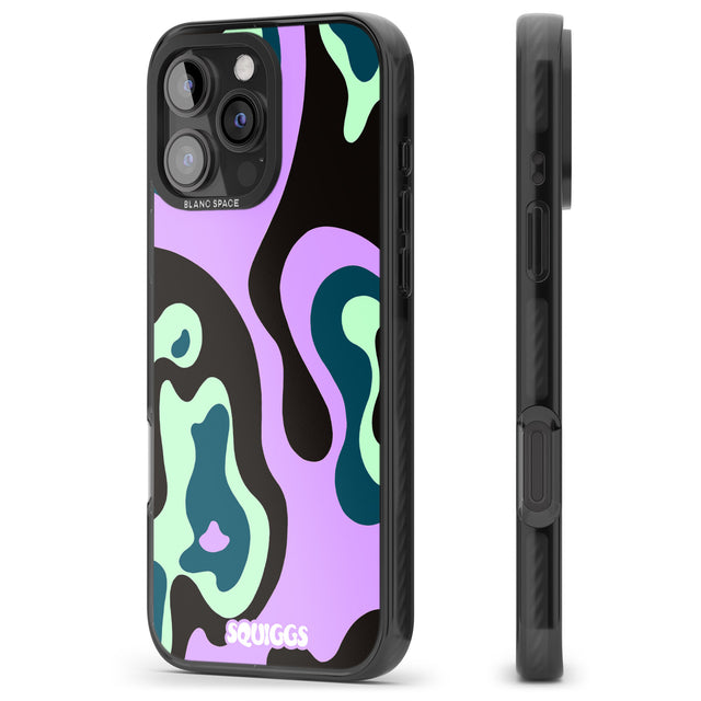 iPhone 16 Pro Max Purple River Black Impact Phone Case