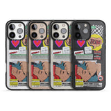 iPhone 16 Pro Max Retro Sticker Mix Black Impact Phone Case