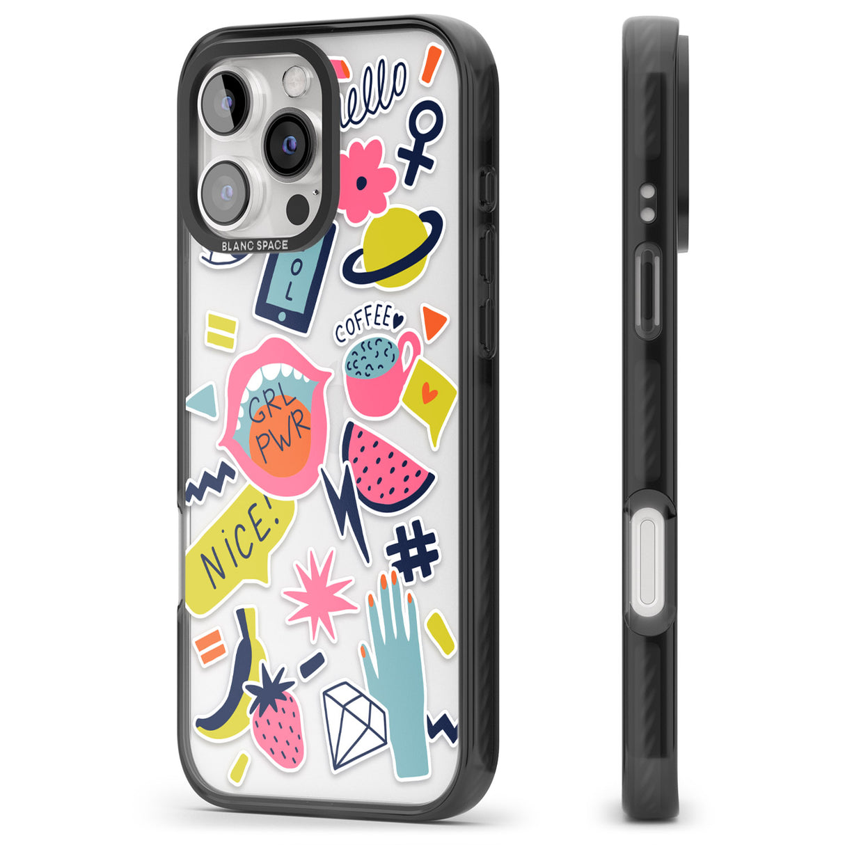 iPhone 16 Pro Max GRL PWR Black Impact Phone Case