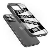 iPhone 16 Pro Max Black Stripes Bring Me Coffee Black Impact Phone Case