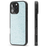 iPhone 16 Pro Max Light Blue Terrazzo Pattern Black Impact Phone Case