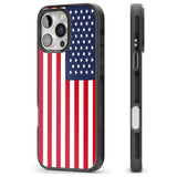 iPhone 16 Pro Max American Flag Black Impact Phone Case