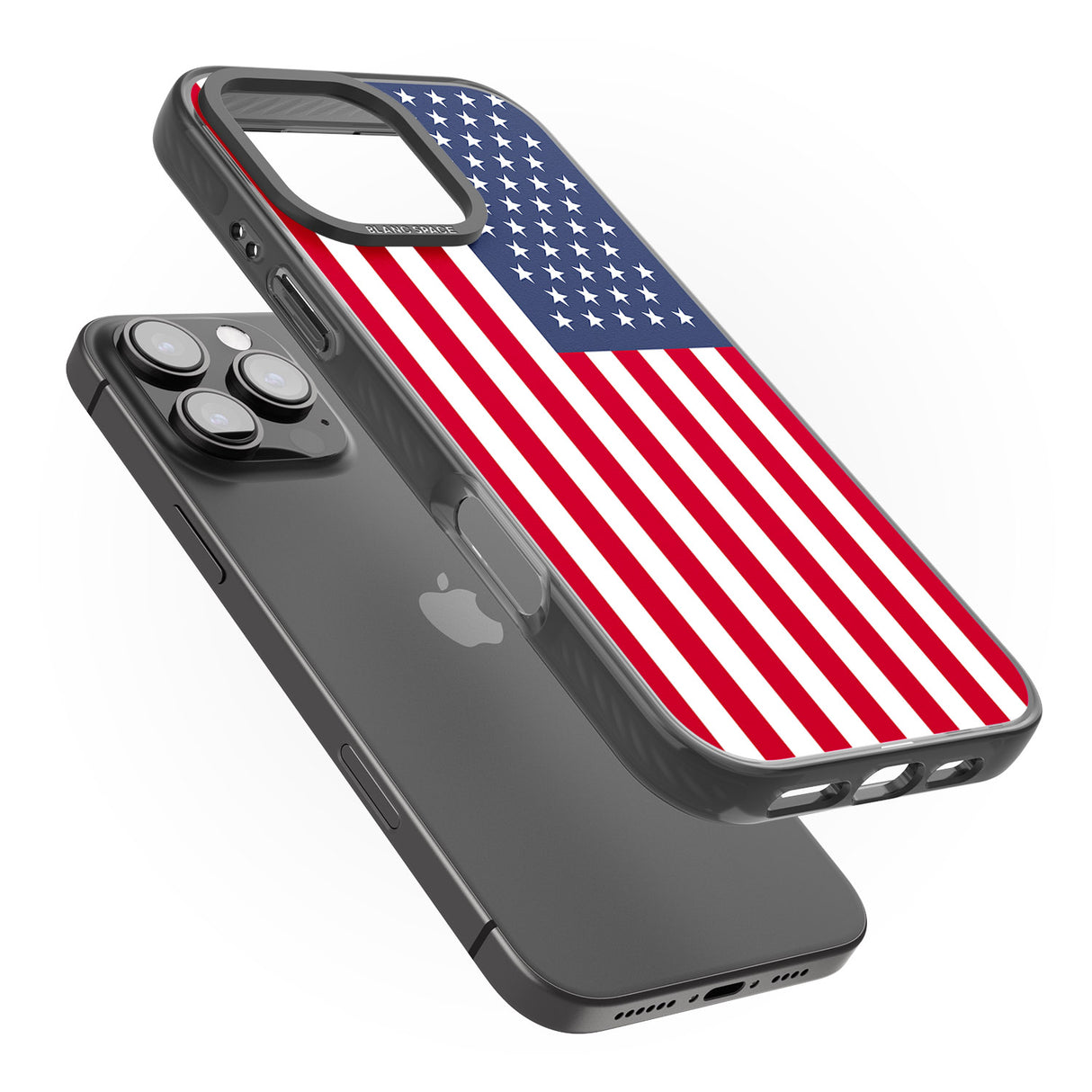 iPhone 16 Pro Max American Flag Black Impact Phone Case