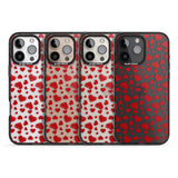 iPhone 16 Pro Max Sketched Heart Pattern Black Impact Phone Case