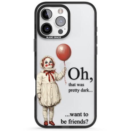 Want to be Friends? Black Impact Phone Case for iPhone 16 Pro, iPhone 16 Pro Max