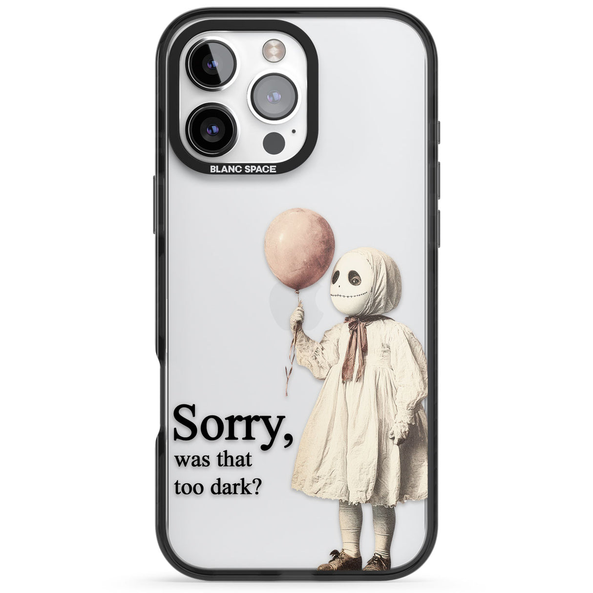 Sorry, Was That Too Dark? Black Impact Phone Case for iPhone 16 Pro, iPhone 16 Pro Max