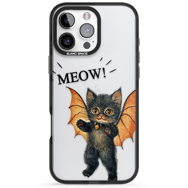 MEOW! Black Impact Phone Case for iPhone 16 Pro, iPhone 16 Pro Max