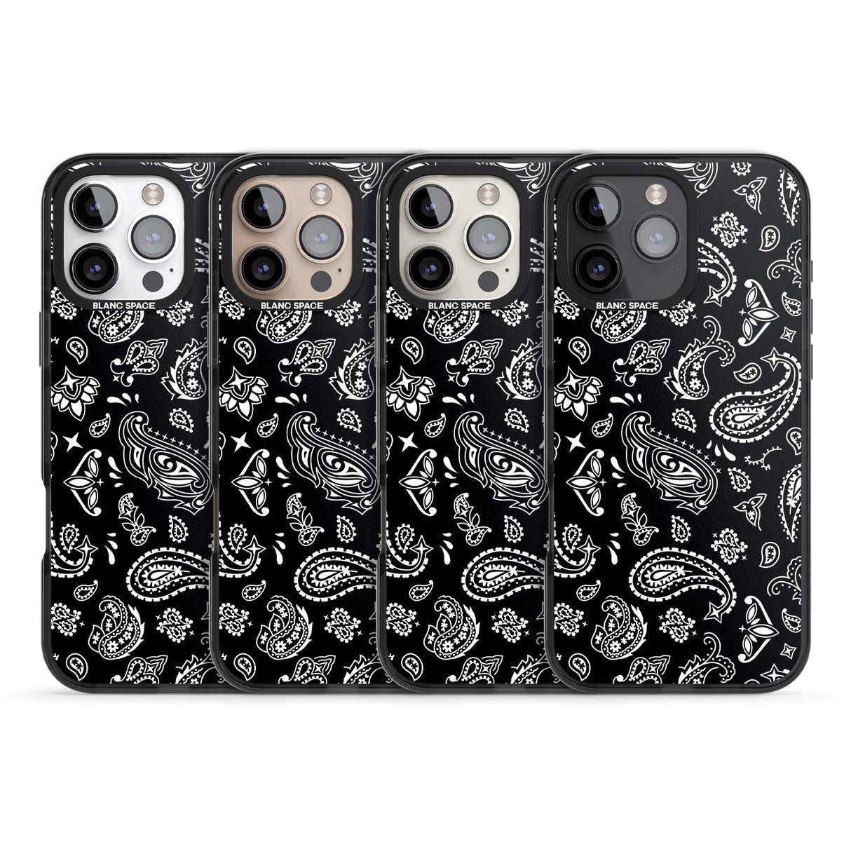 iPhone 16 Pro Max Black Bandana Black Impact Phone Case