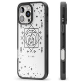 iPhone 16 Pro Max Virgo Emblem - Transparent Design Black Impact Phone Case