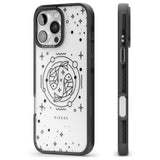 iPhone 16 Pro Max Pisces Emblem - Transparent Design Black Impact Phone Case