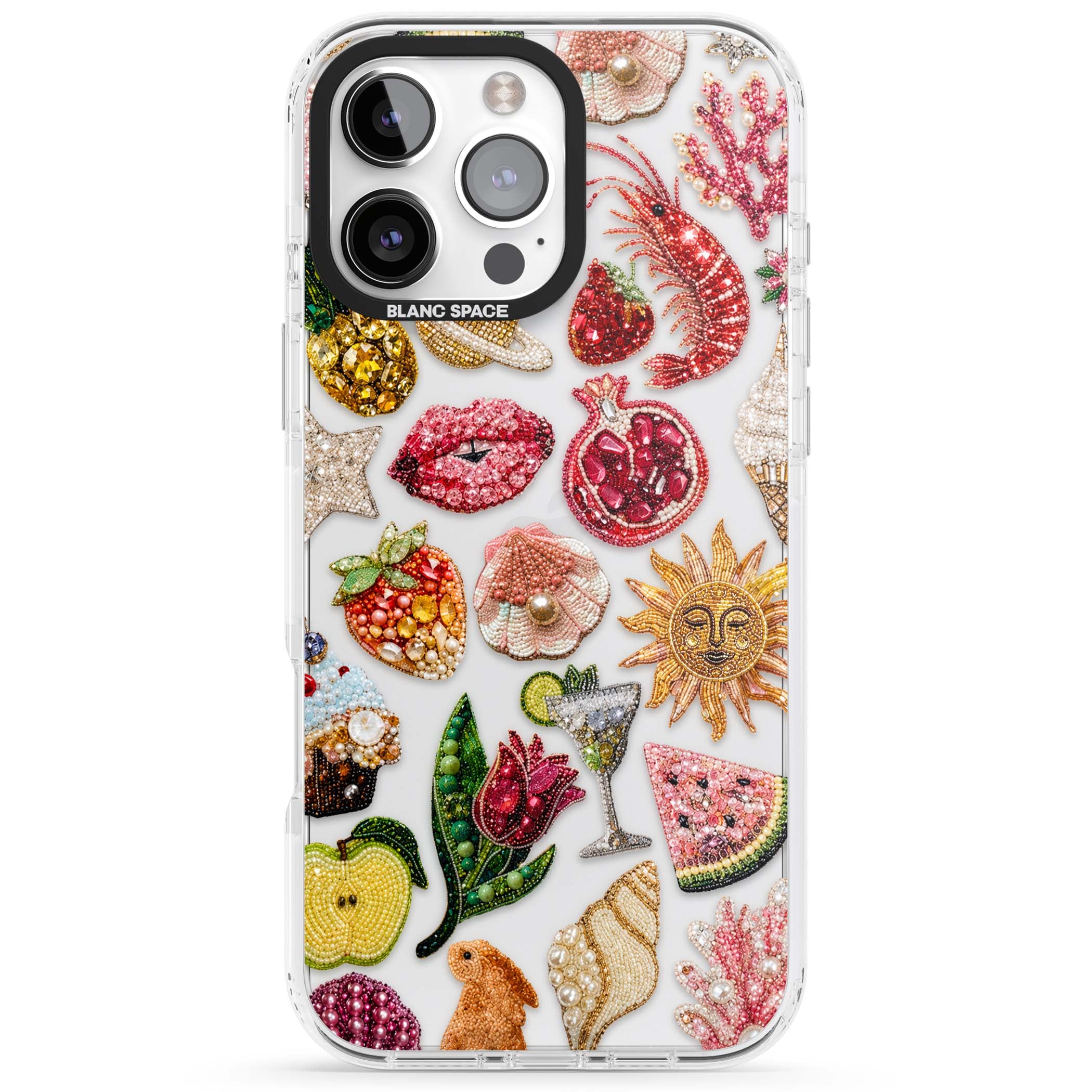 Beaded Riviera coquette iPhone case | Clear Impact case for iPhone 16 Pro, iPhone 16 Pro Max