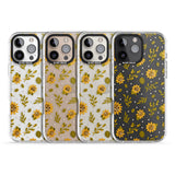 iPhone 16 Pro Max Sweet as Honey Patterns: Sunflowers (Clear) Black Impact Phone Case