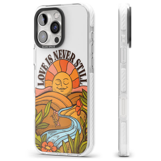 iPhone 16 Pro Max Love is Never Still Black Impact Phone Case + Magsafe