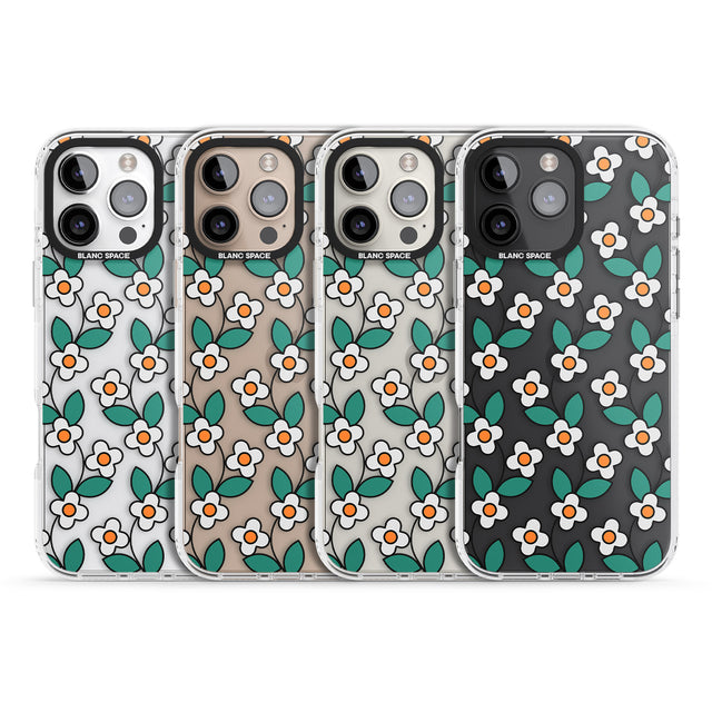 iPhone 16 Spring Daisies Clear Impact Phone Case