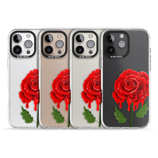 iPhone 16 Melting Rose Clear Impact Phone Case