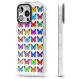 iPhone 16 Pro Max Colourful Butterfly Pattern Black Impact Phone Case