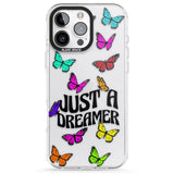 iPhone 16 Pro Max Just a Dreamer Butterfly Black Impact Phone Case