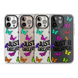 iPhone 16 Pro Max Just a Dreamer Butterfly Black Impact Phone Case