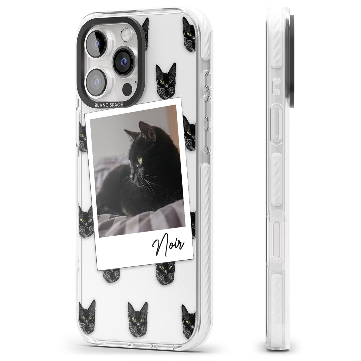 iPhone 16 Pro Max Personalised Bombay Cat Photo Black Impact Phone Case