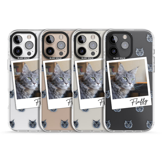 iPhone 16 Pro Max Personalised Maine Coon Photo Black Impact Phone Case