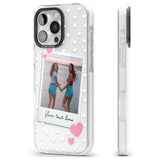 iPhone 16 Pro Max Personalised Instant Film & Hearts Photo Black Impact Phone Case