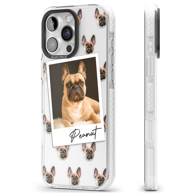 iPhone 16 Pro Max Personalised French Bulldog, Tan - Dog Photo Black Impact Phone Case