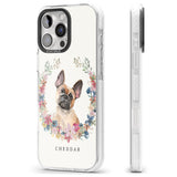 iPhone 16 Pro Max Personalised Tan French Bulldog Watercolour Dog Portrait Black Impact Phone Case