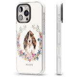 iPhone 16 Pro Max Personalised Brown Cocker Spaniel - Watercolour Dog Portrait Black Impact Phone Case