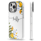 iPhone 16 Pro Max Personalised Ferns & Wildflowers Black Impact Phone Case