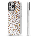 iPhone 16 Pro Max Personalised Autumn Leaves Pattern Black Impact Phone Case