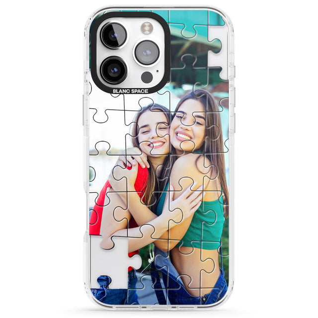 iPhone 16 Pro Max Personalised Jigsaw Puzzle Photo Black Impact Phone Case