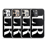 iPhone 16 Pro Max Personalised White & Black Letters Black Impact Phone Case