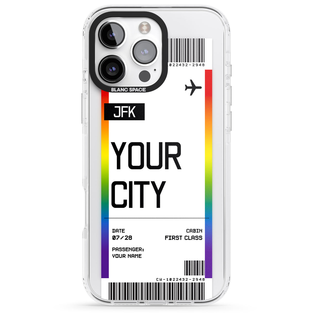 iPhone 16 Pro Max Pride Boarding Pass (Limited Edition) Black Impact Phone Case