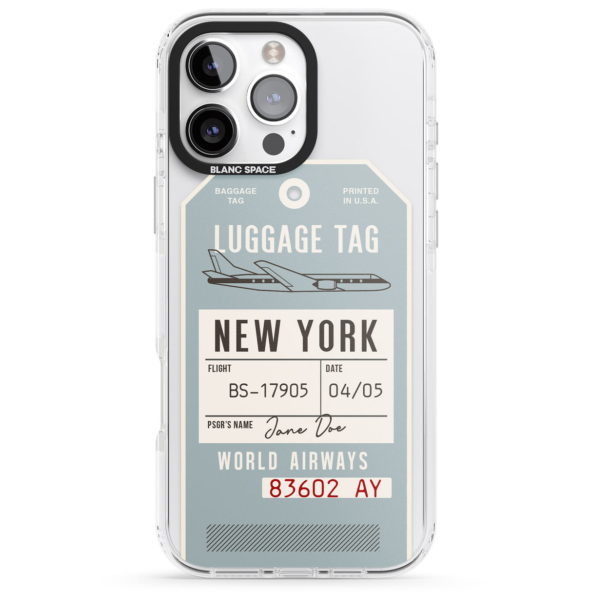 Personalised Vintage USA Luggage Tag