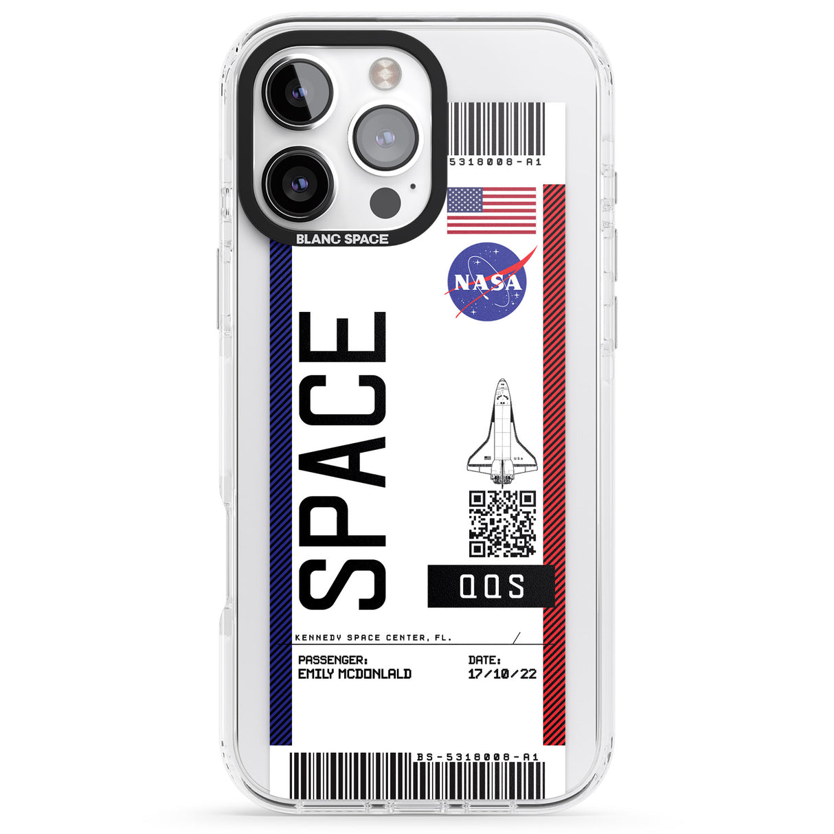 Personalised NASA Boarding Pass (Light)