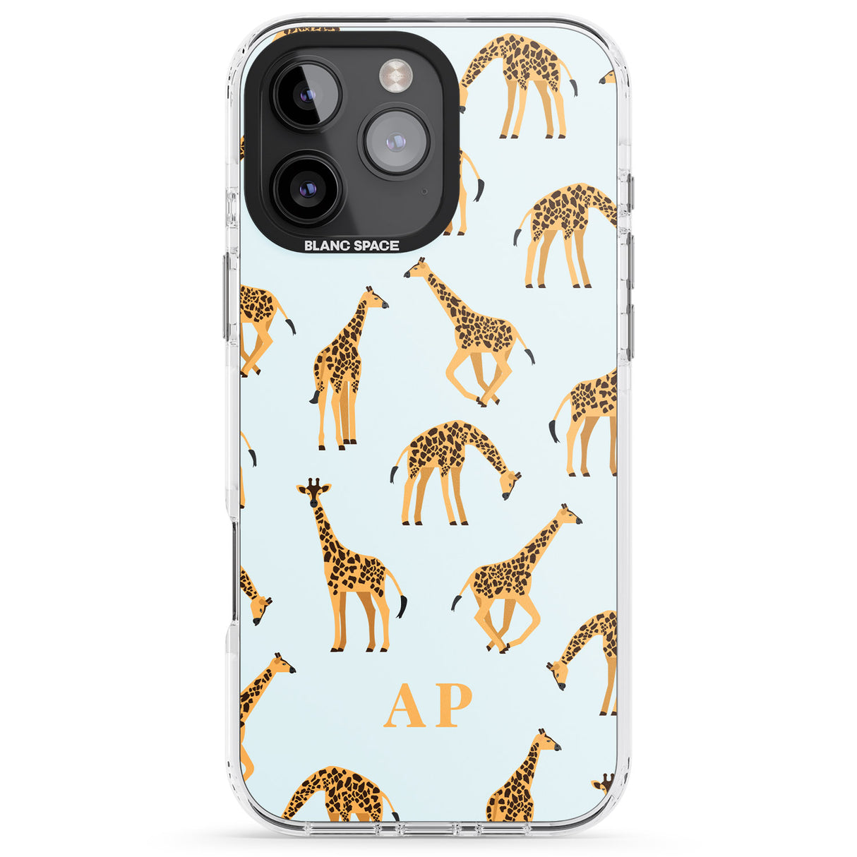 Personalised Safari Giraffe Pattern on Blue