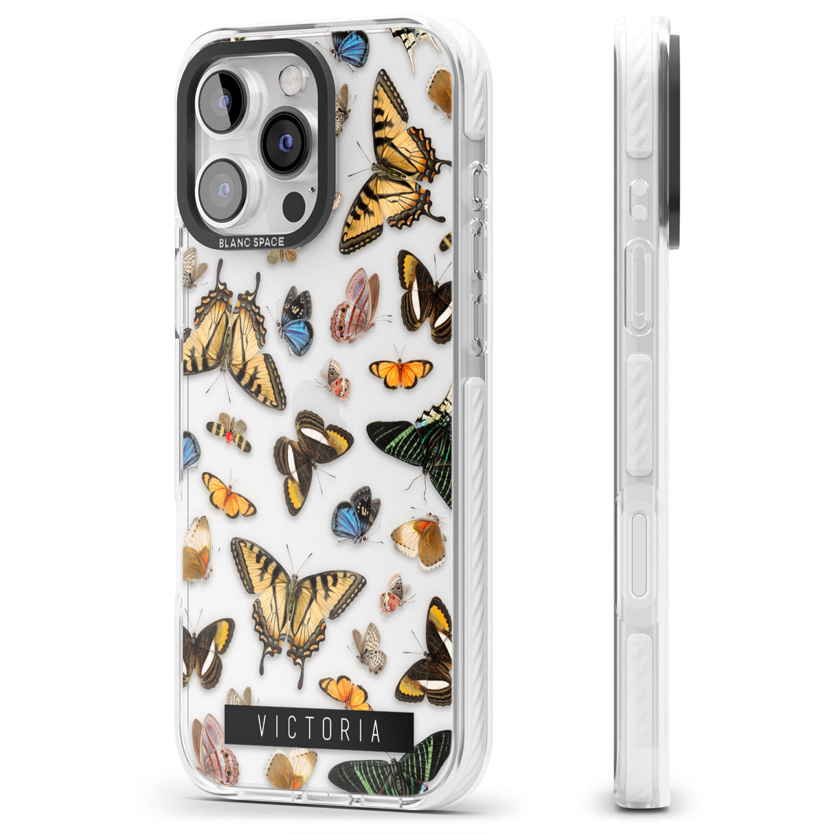 iPhone 16 Pro Max Personalised Photorealistic Butterfly Black Impact Phone Case