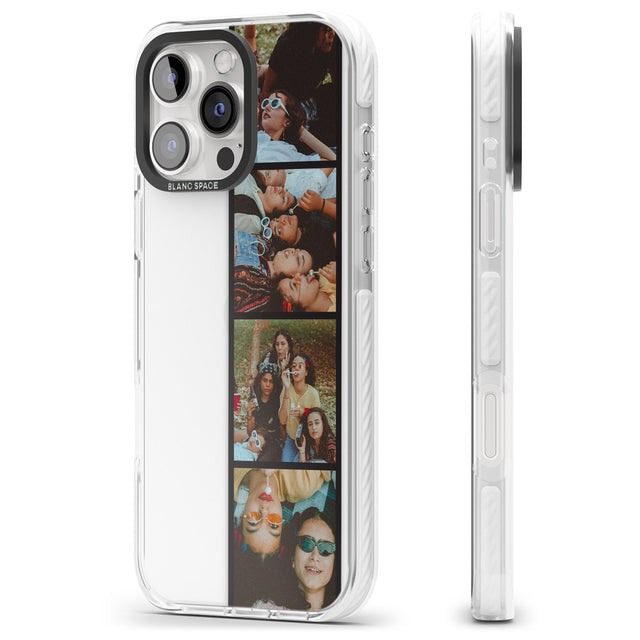 iPhone 16 Pro Max Personalised Photo Strip Black Impact Phone Case