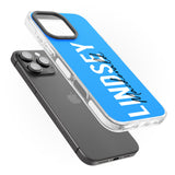 iPhone 16 Pro Max Personalised Bold Name: Blue Black Impact Phone Case