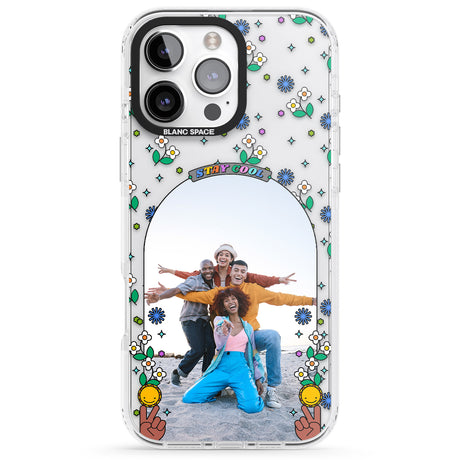 iPhone 16 Pro Max Personalised Summer Photo Frame Black Impact Phone Case + Magsafe