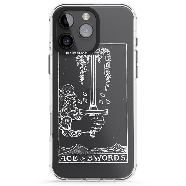 Personalised Ace Of Swords Tarot Card (White)