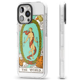 iPhone 16 Pro Max Personalised The World Tarot Card - Colour Black Impact Phone Case