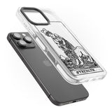 iPhone 16 Pro Max Personalised Strength Tarot Card - Transparent Black Impact Phone Case