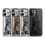 iPhone 16 Pro Max Personalised Queen of Wands Tarot Card - Transparent Black Impact Phone Case