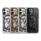 iPhone 16 Pro Max Personalised The World Tarot Card - Transparent Black Impact Phone Case