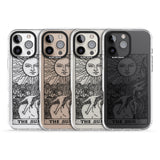 iPhone 16 Pro Max Personalised The Sun Tarot Card - Transparent Black Impact Phone Case