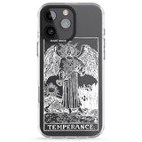 iPhone 16 Pro Max Personalised Temperance Tarot Card - White Transparent Black Impact Phone Case